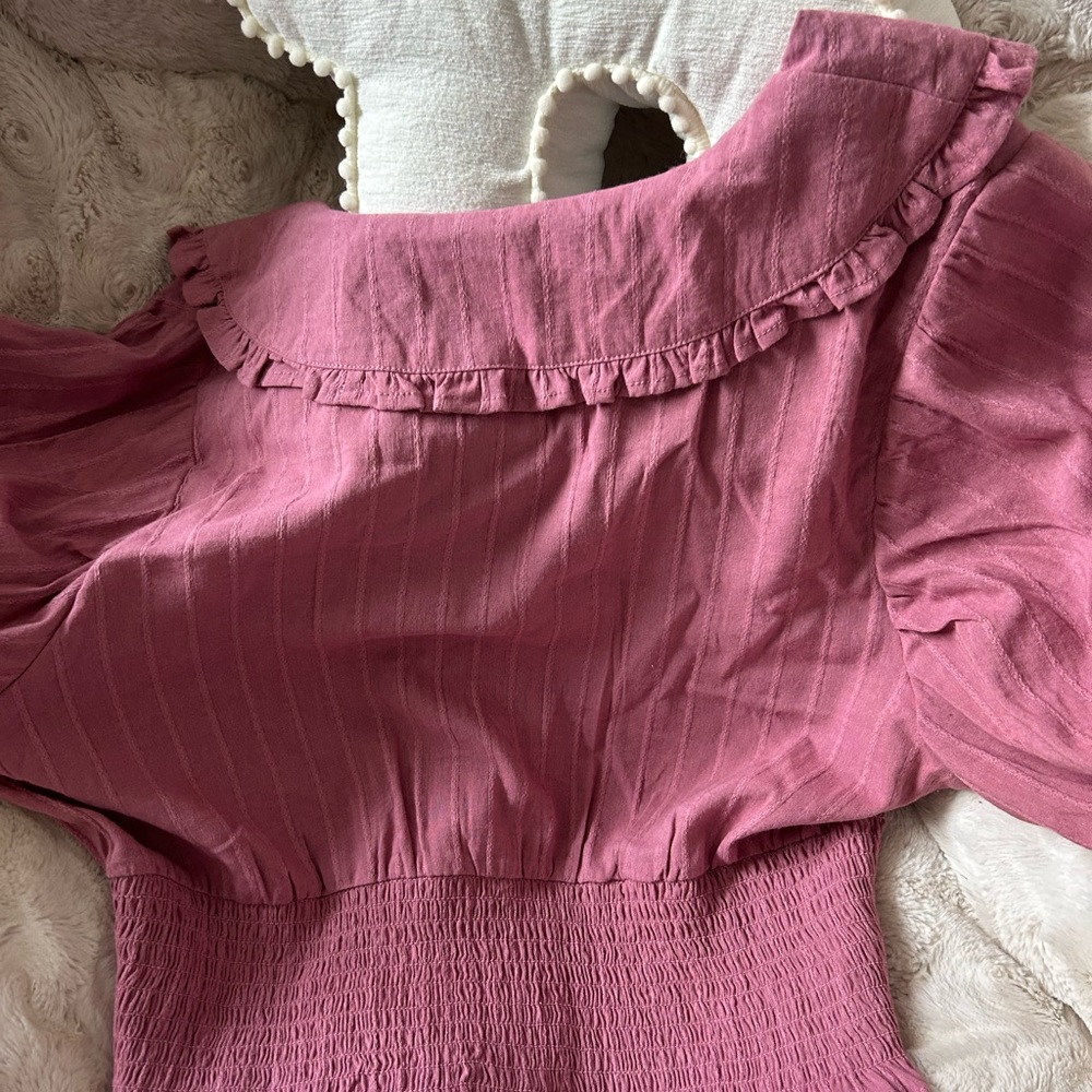 Women's Pink Ruffled Top - Picture 4 of 4
